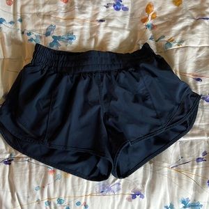 Navy blue lululemon hottie hot shorts